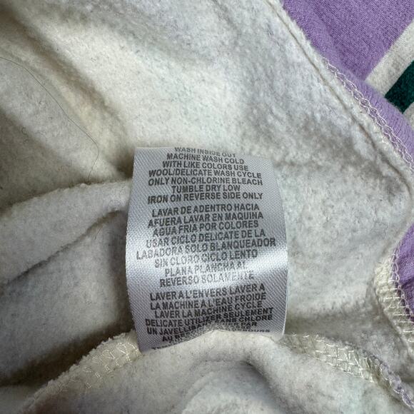 Public‎ Library Cropped Hoodie XS The Hamptons Long Island Striped Purple White - Picture 7 of 10